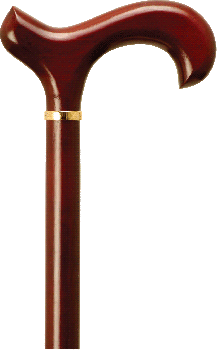 Men's Derby Handle Cane, Rosewood Stain