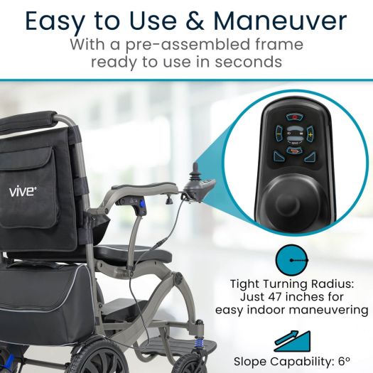 Vive Mobility Air Frame Power Wheelchair - Magnesium Collection