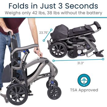 Vive Mobility Air Frame Power Wheelchair - Magnesium Collection