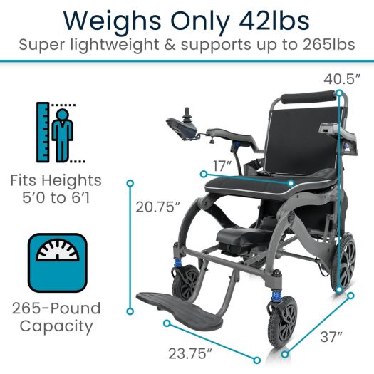 Vive Mobility Air Frame Power Wheelchair - Magnesium Collection