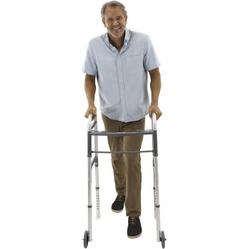 Vive Lightweight Aluminum Walker with Wheels
