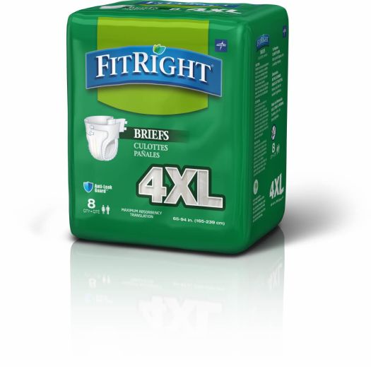 Medline FitRight Bariatric Disposable Briefs